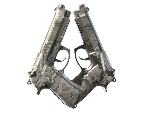 Dual Berettas | Silver Pour (Battle-Scarred)